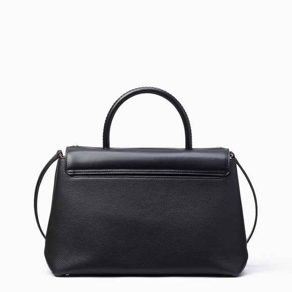 kate spade Black Leather Pearl Satchel Purse NWT! - Picture 4 of 5